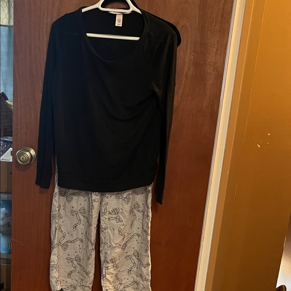 Victoria's Secret Black and White Pajama Set
